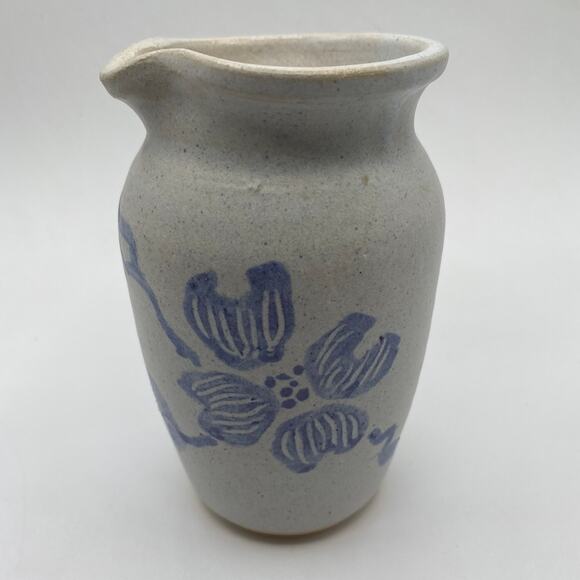 Ceramic Stoneware Hand Painted Small Decorative Pitcher Signed - Picture 1 of 5